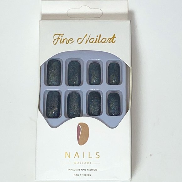 NEW in Box Press-On Nails by Fine NailArt Iridescent Size Long - Picture 3 of 4